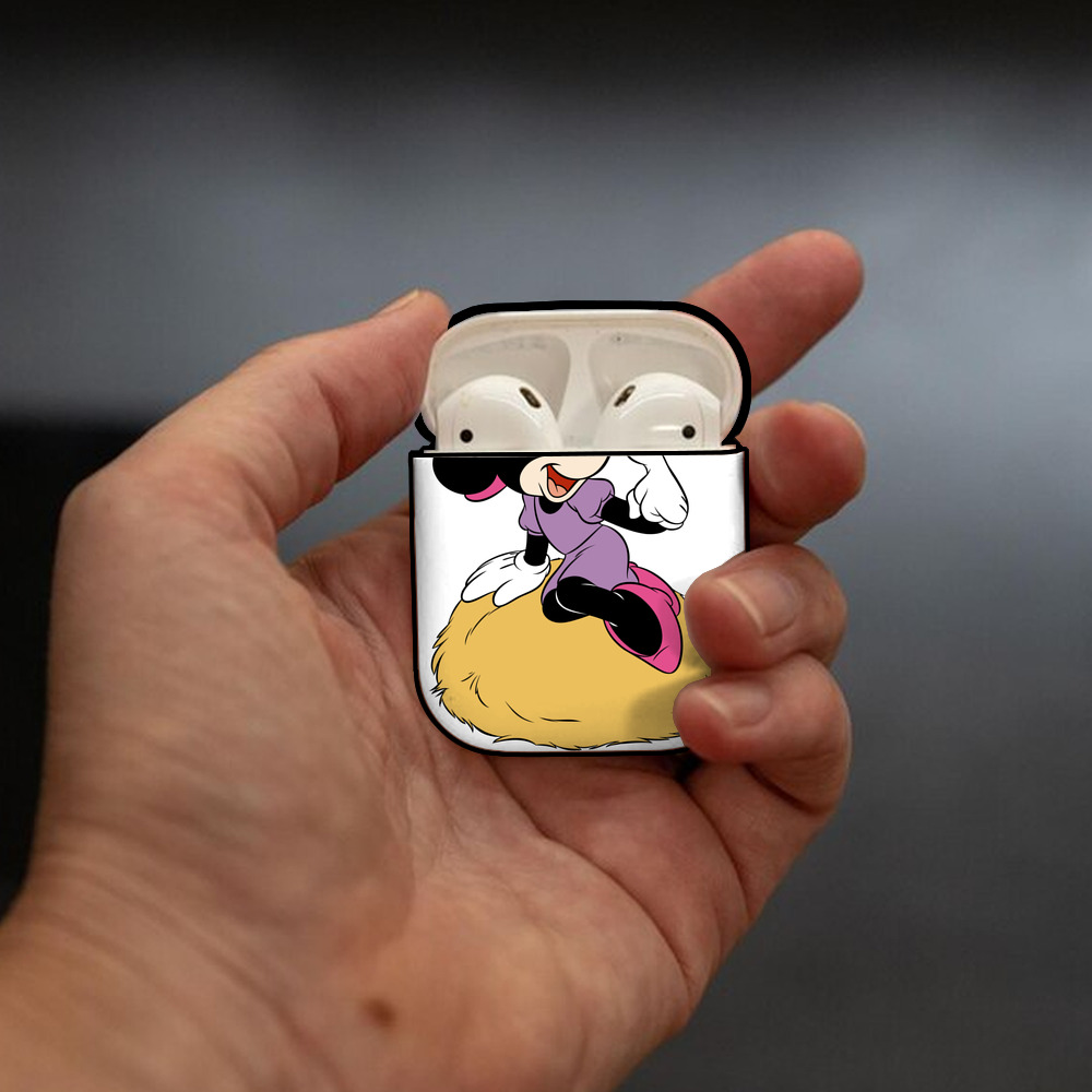 ミッキーマウス Mickey Mouse AirPods 第2世代保護ケース ハードシェル ブラック 耐衝撃・防指紋・カラビナ付き
