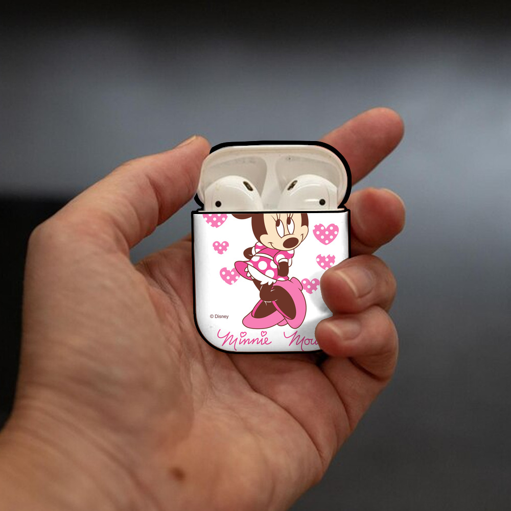 ミッキーマウス Mickey Mouse AirPods 第2世代保護ケース ハードシェル ブラック 耐衝撃・防指紋・カラビナ付き