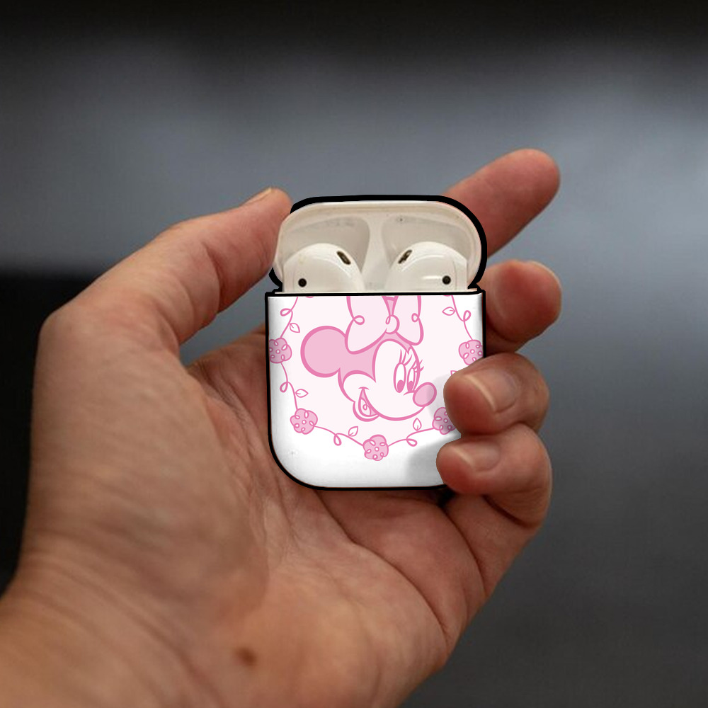 ミッキーマウス Mickey Mouse AirPods 第2世代保護ケース ハードシェル ブラック 耐衝撃・防指紋・カラビナ付き