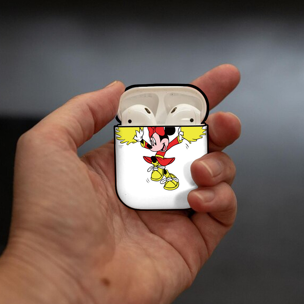 ミッキーマウス Mickey Mouse AirPods 第2世代保護ケース ハードシェル ブラック 耐衝撃・防指紋・カラビナ付き