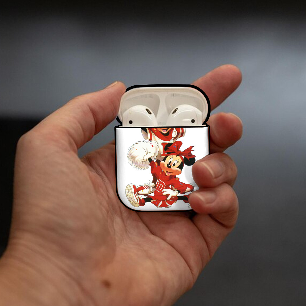 ミッキーマウス Mickey Mouse AirPods 第2世代保護ケース ハードシェル ブラック 耐衝撃・防指紋・カラビナ付き
