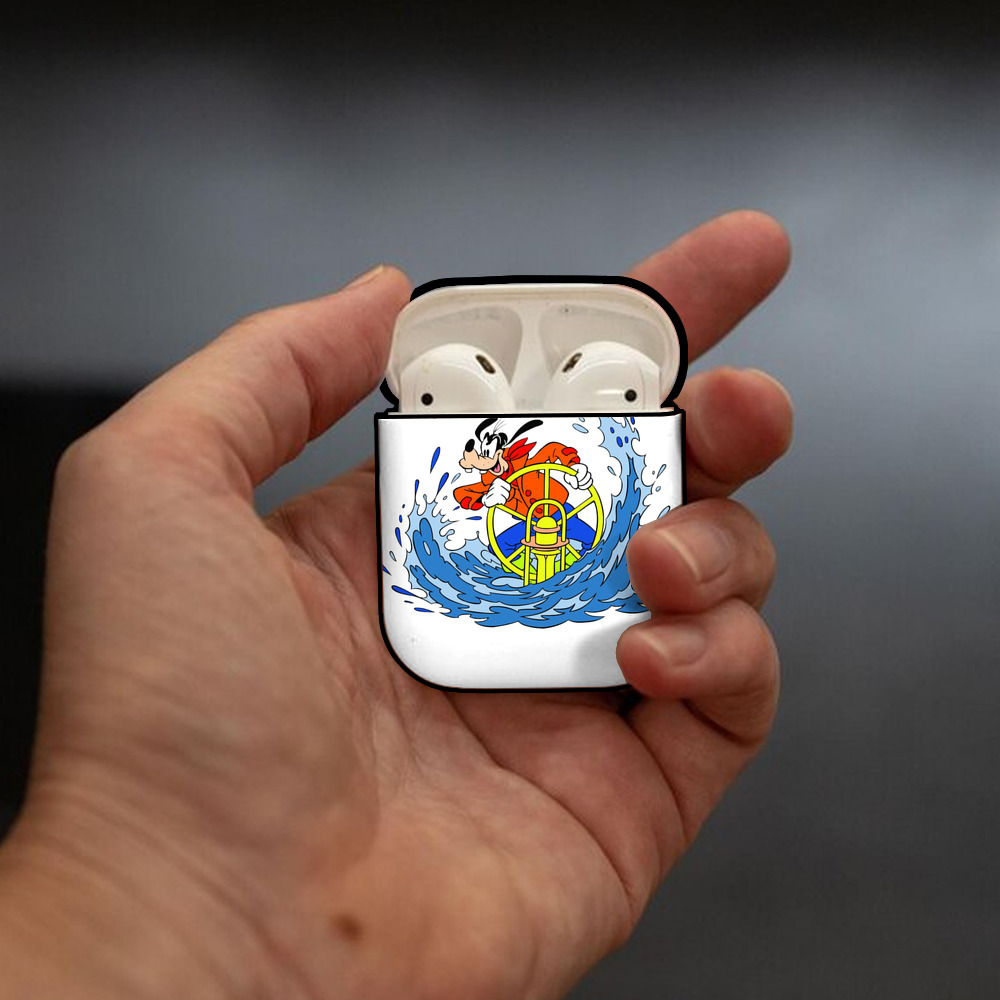 ミッキーマウス Mickey Mouse AirPods 第2世代保護ケース ハードシェル ブラック 耐衝撃・防指紋・カラビナ付き