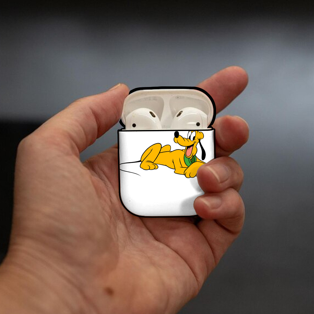 ミッキーマウス Mickey Mouse AirPods 第2世代保護ケース ハードシェル ブラック 耐衝撃・防指紋・カラビナ付き