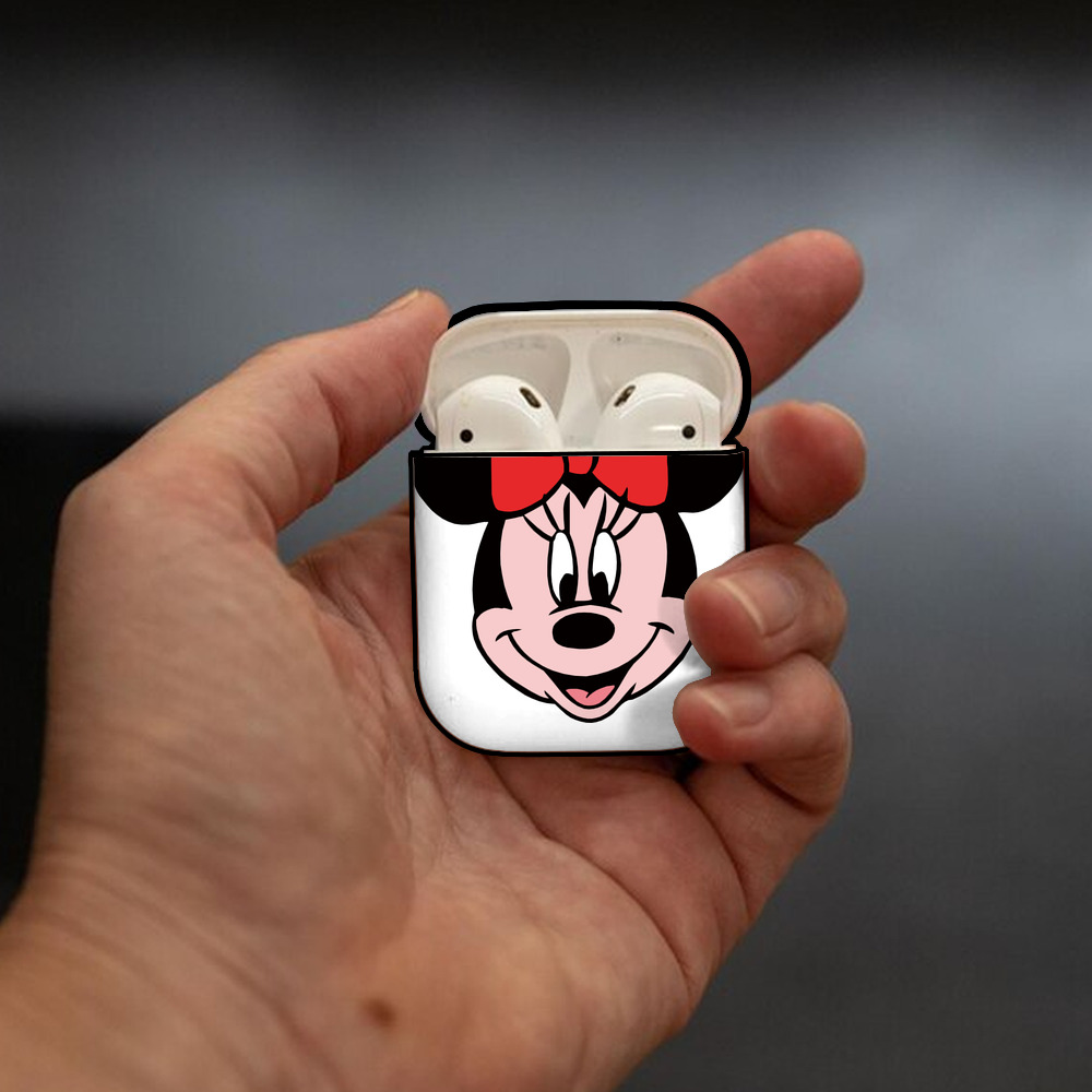 ミッキーマウス Mickey Mouse AirPods 第2世代保護ケース ハードシェル ブラック 耐衝撃・防指紋・カラビナ付き