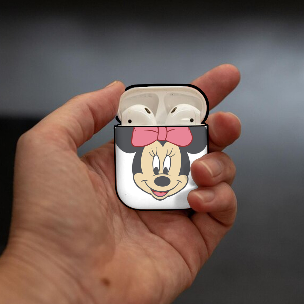 ミッキーマウス Mickey Mouse AirPods 第2世代保護ケース ハードシェル ブラック 耐衝撃・防指紋・カラビナ付き