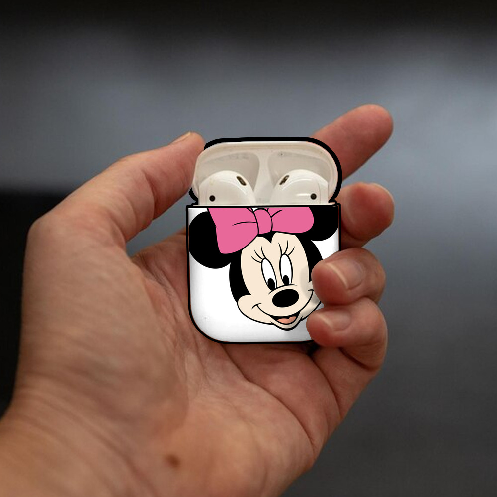 ミッキーマウス Mickey Mouse AirPods 第2世代保護ケース ハードシェル ブラック 耐衝撃・防指紋・カラビナ付き