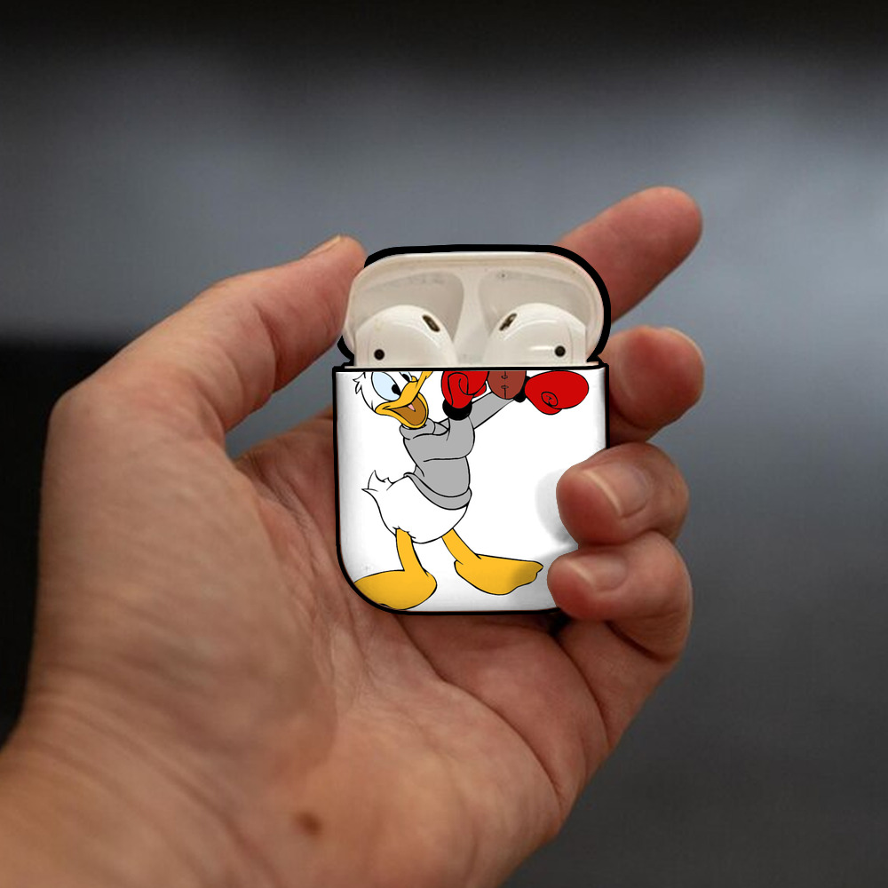 ミッキーマウス Mickey Mouse AirPods 第2世代保護ケース ハードシェル ブラック 耐衝撃・防指紋・カラビナ付き
