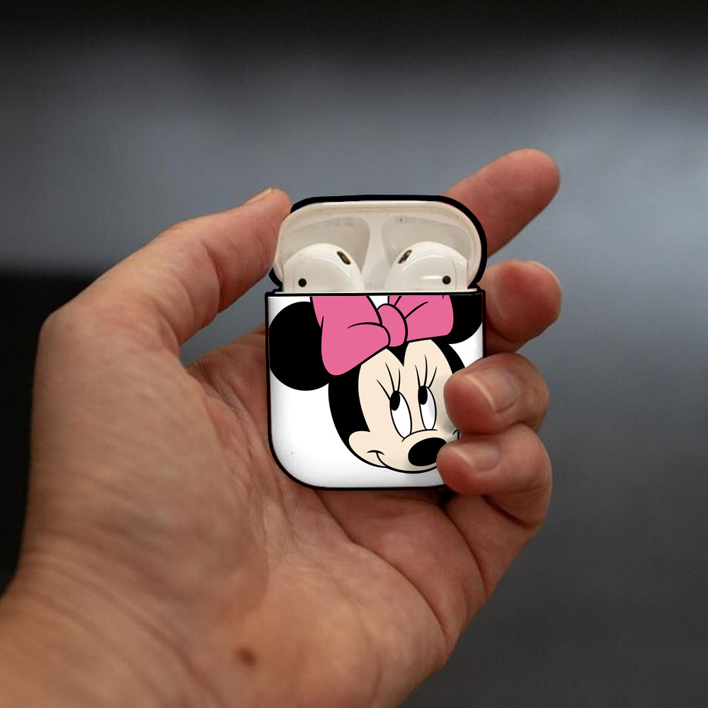 ミッキーマウス Mickey Mouse AirPods 第2世代保護ケース ハードシェル ブラック 耐衝撃・防指紋・カラビナ付き