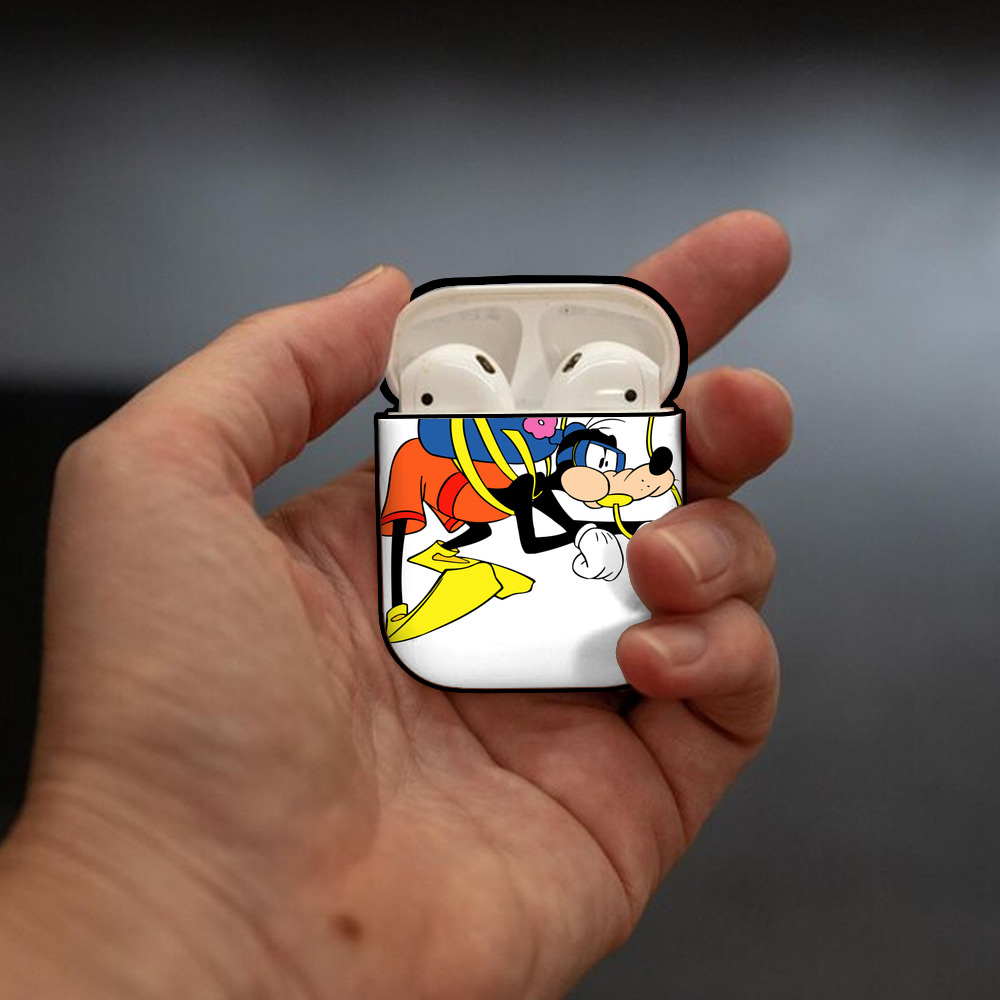 ミッキーマウス Mickey Mouse AirPods 第2世代保護ケース ハードシェル ブラック 耐衝撃・防指紋・カラビナ付き