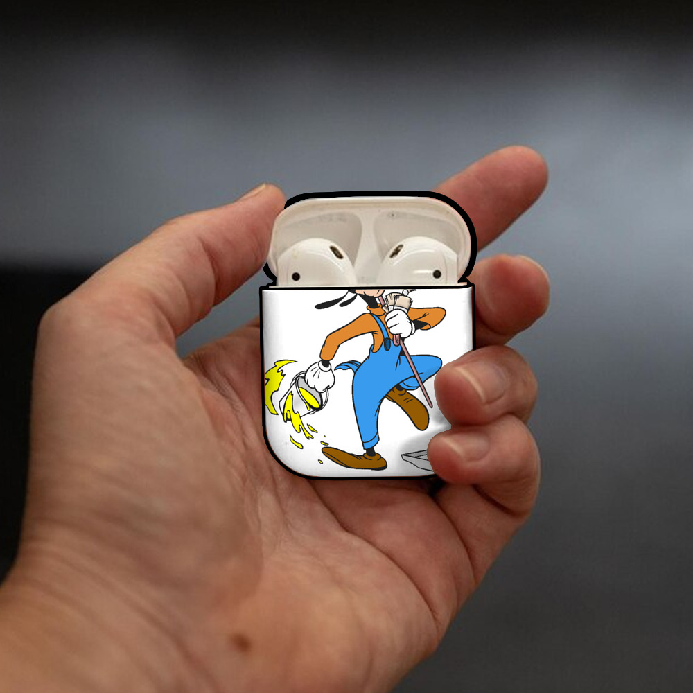ミッキーマウス Mickey Mouse AirPods 第2世代保護ケース ハードシェル ブラック 耐衝撃・防指紋・カラビナ付き