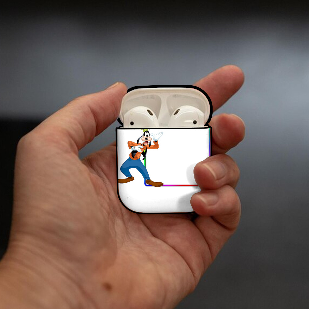ミッキーマウス Mickey Mouse AirPods 第2世代保護ケース ハードシェル ブラック 耐衝撃・防指紋・カラビナ付き