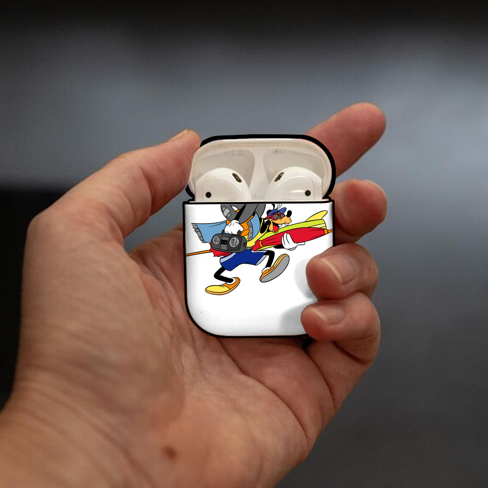 ミッキーマウス Mickey Mouse AirPods 第2世代保護ケース ハードシェル ブラック 耐衝撃・防指紋・カラビナ付き