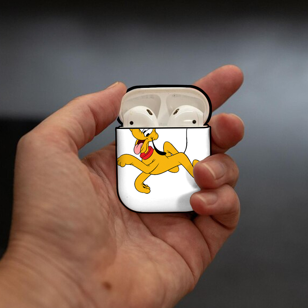 ミッキーマウス Mickey Mouse AirPods 第2世代保護ケース ハードシェル ブラック 耐衝撃・防指紋・カラビナ付き