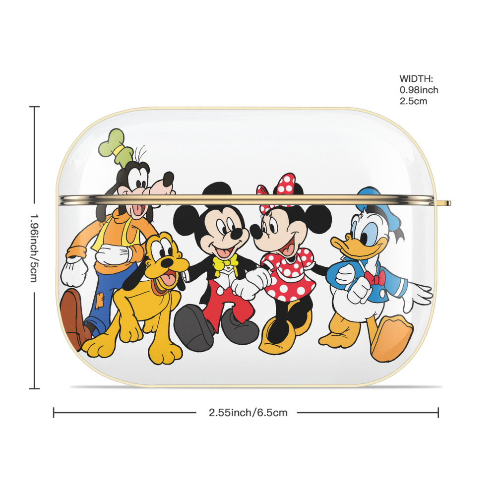 ミッキーマウス Mickey Mouse 【AirPods Pro用】ハードシェル保護ケース｜耐衝撃・防指紋・カラビナ付き商品仕様