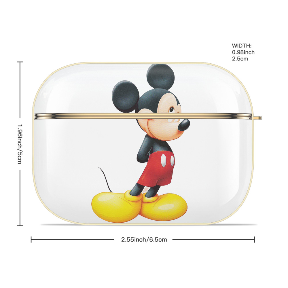 ミッキーマウス Mickey Mouse 【AirPods Pro用】ハードシェル保護ケース｜耐衝撃・防指紋・カラビナ付き商品仕様