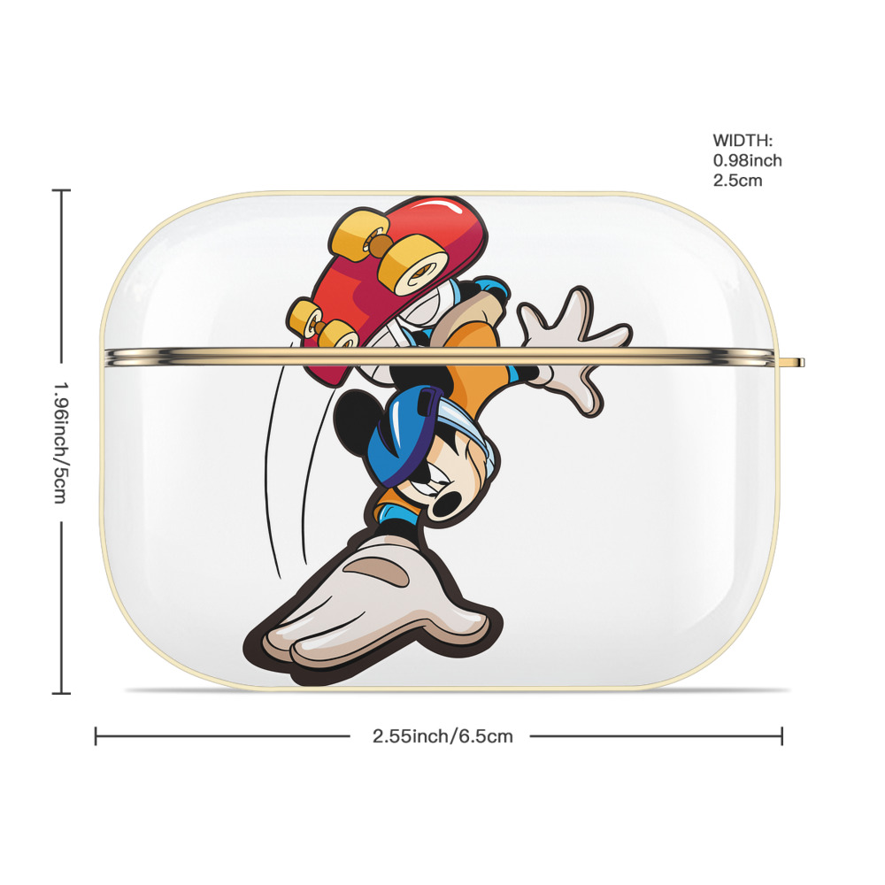 ミッキーマウス Mickey Mouse 【AirPods Pro用】ハードシェル保護ケース｜耐衝撃・防指紋・カラビナ付き商品仕様