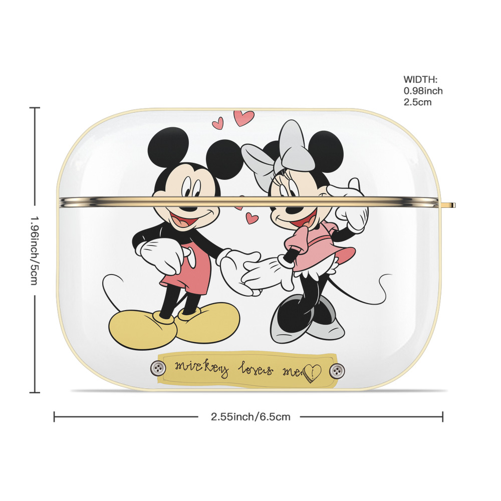 ミッキーマウス Mickey Mouse 【AirPods Pro用】ハードシェル保護ケース｜耐衝撃・防指紋・カラビナ付き商品仕様