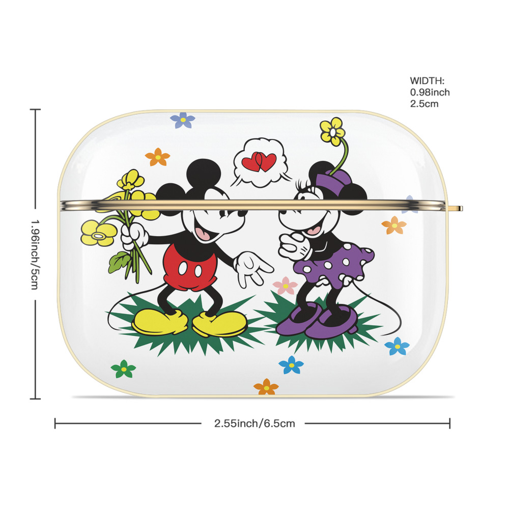 ミッキーマウス Mickey Mouse 【AirPods Pro用】ハードシェル保護ケース｜耐衝撃・防指紋・カラビナ付き商品仕様