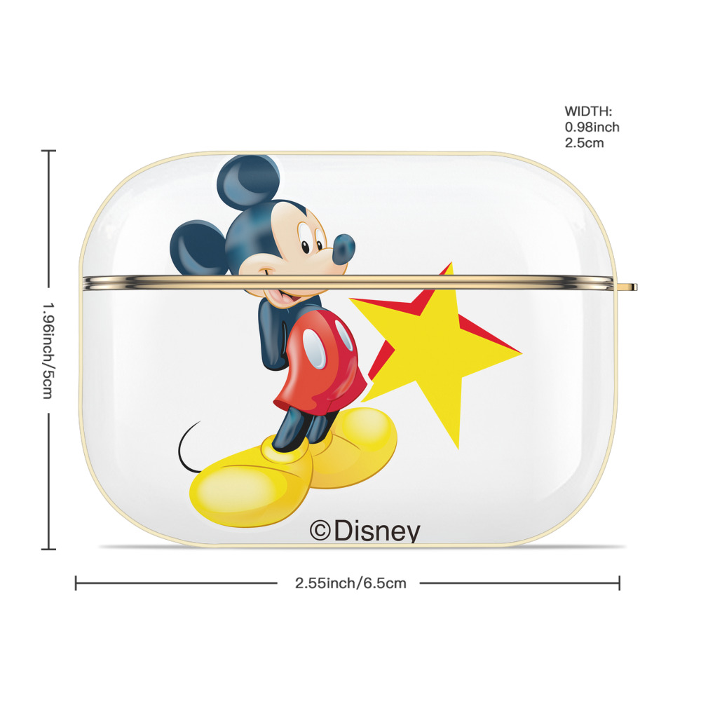 ミッキーマウス Mickey Mouse 【AirPods Pro用】ハードシェル保護ケース｜耐衝撃・防指紋・カラビナ付き商品仕様