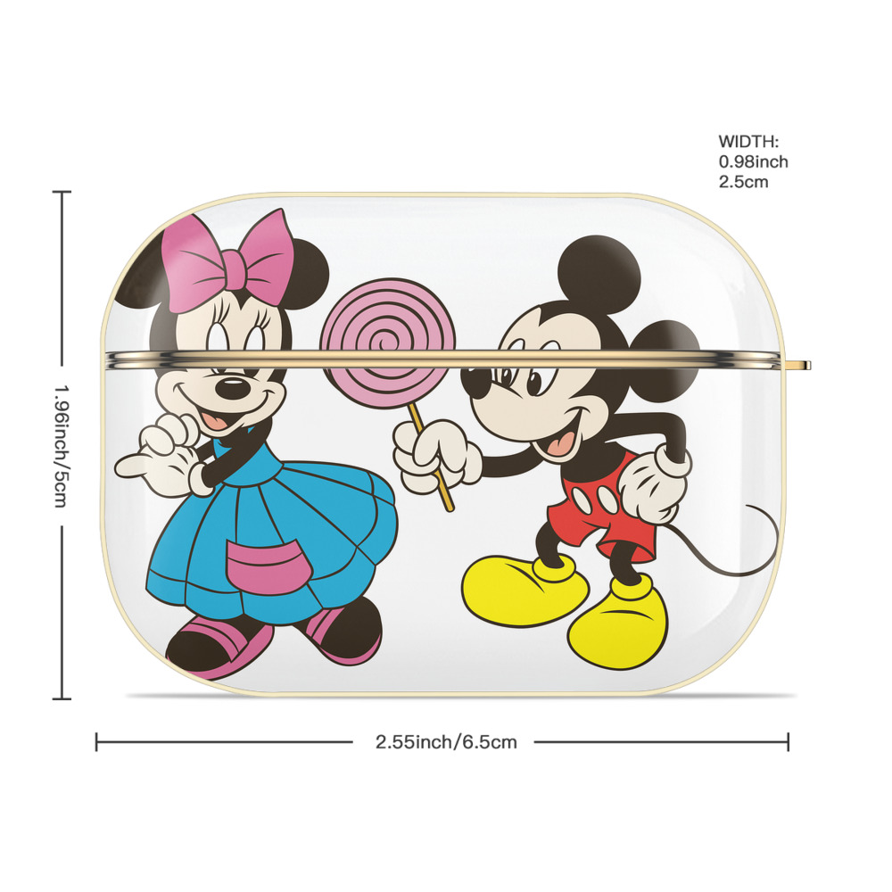 ミッキーマウス Mickey Mouse 【AirPods Pro用】ハードシェル保護ケース｜耐衝撃・防指紋・カラビナ付き商品仕様