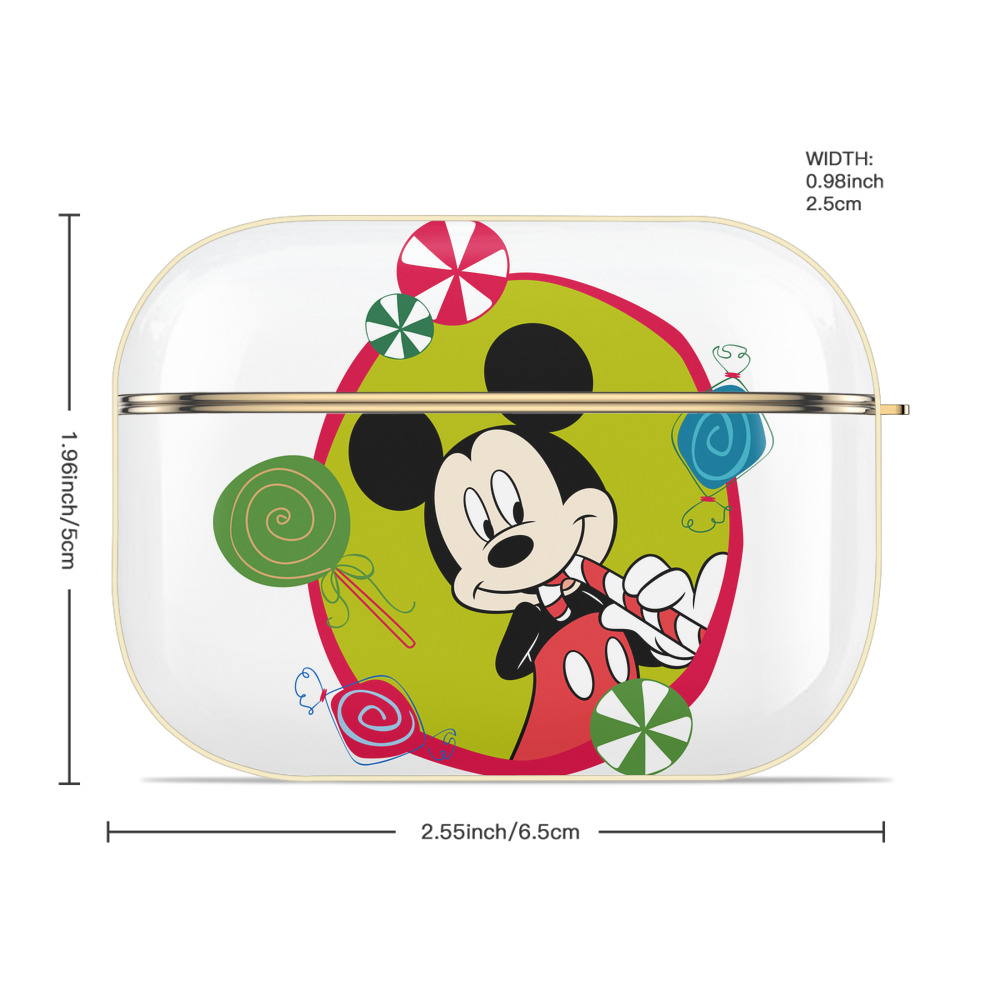 ミッキーマウス Mickey Mouse 【AirPods Pro用】ハードシェル保護ケース｜耐衝撃・防指紋・カラビナ付き商品仕様