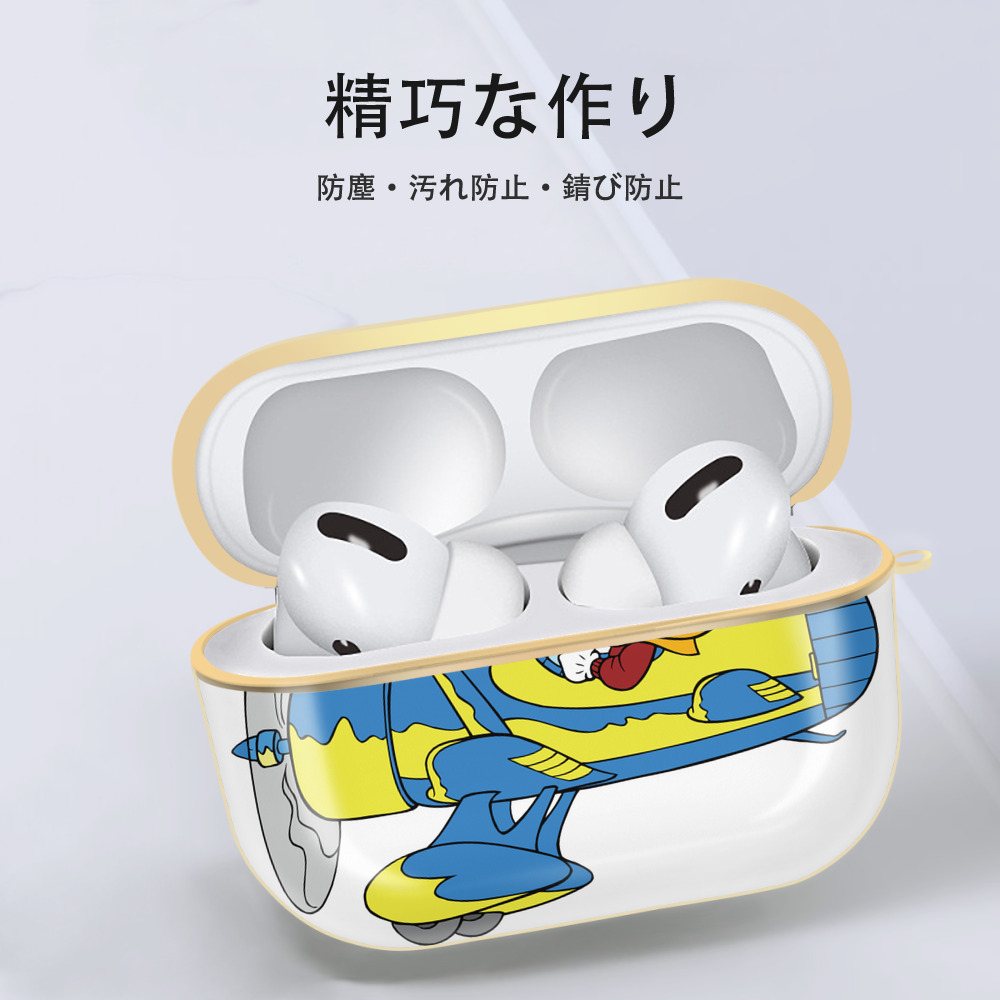 ミッキーマウス Mickey Mouse 【AirPods Pro用】ハードシェル保護ケース｜耐衝撃・防指紋・カラビナ付き商品仕様