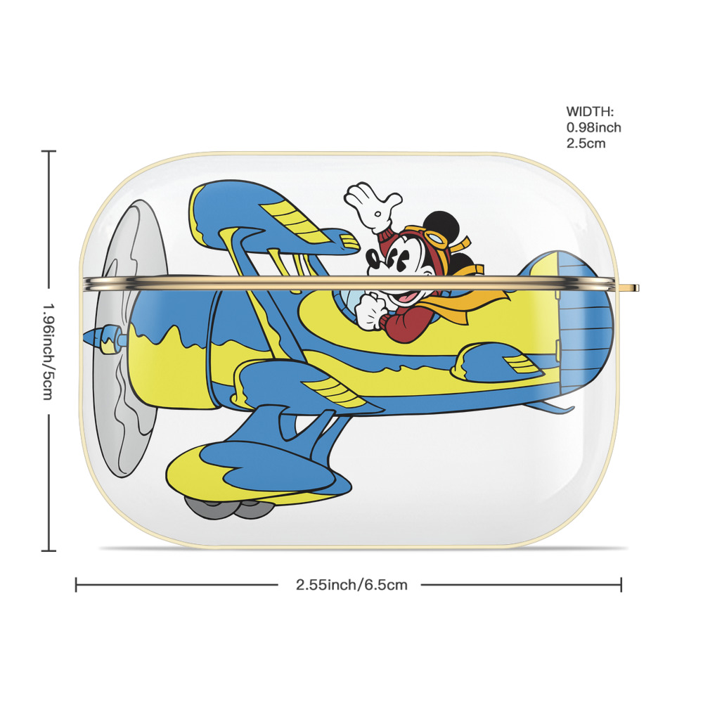 ミッキーマウス Mickey Mouse 【AirPods Pro用】ハードシェル保護ケース｜耐衝撃・防指紋・カラビナ付き商品仕様