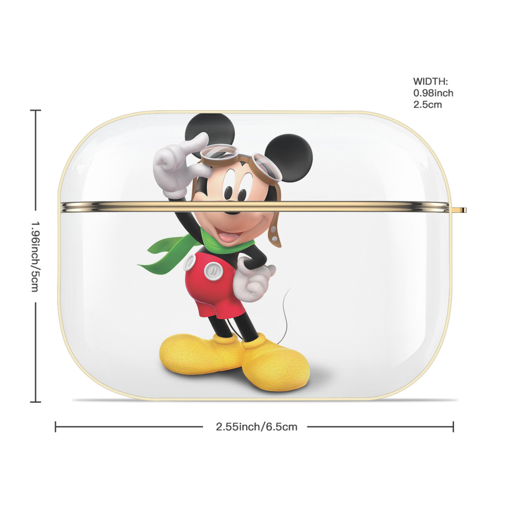 ミッキーマウス Mickey Mouse 【AirPods Pro用】ハードシェル保護ケース｜耐衝撃・防指紋・カラビナ付き商品仕様