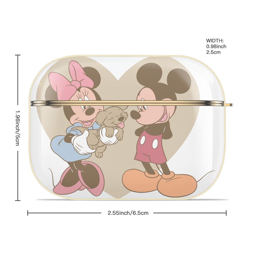 ミッキーマウス Mickey Mouse 【AirPods Pro用】ハードシェル保護ケース｜耐衝撃・防指紋・カラビナ付き商品仕様