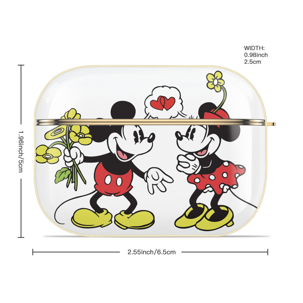 ミッキーマウス Mickey Mouse 【AirPods Pro用】ハードシェル保護ケース｜耐衝撃・防指紋・カラビナ付き商品仕様