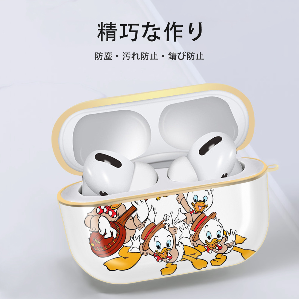 ミッキーマウス Mickey Mouse 【AirPods Pro用】ハードシェル保護ケース｜耐衝撃・防指紋・カラビナ付き商品仕様