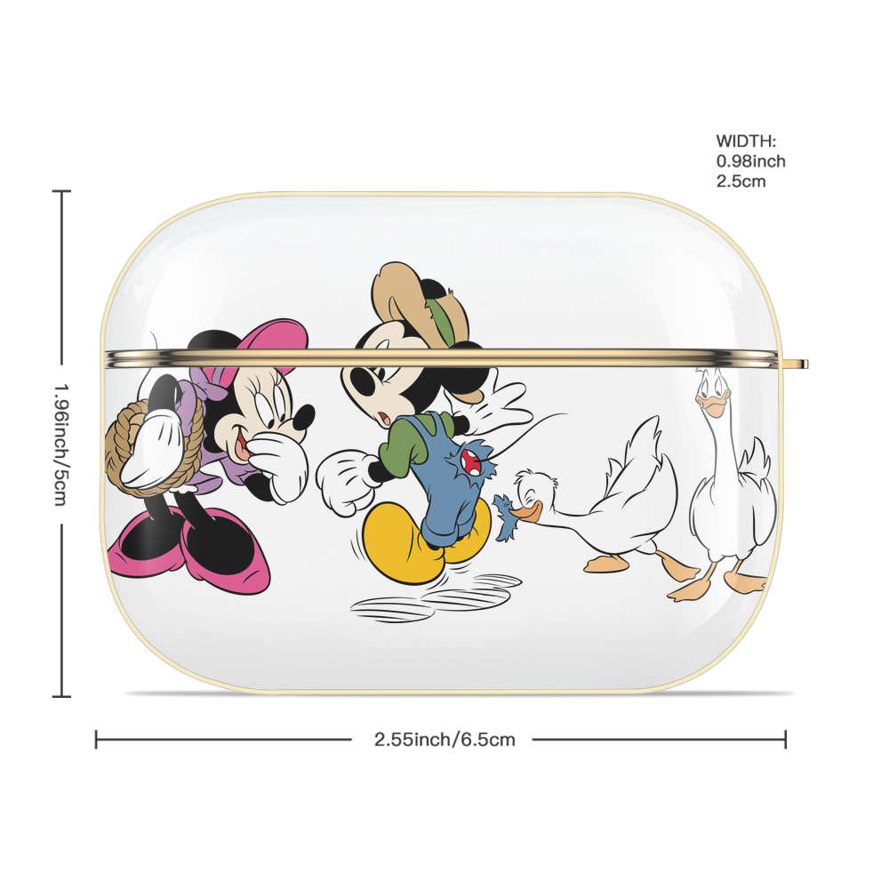ミッキーマウス Mickey Mouse 【AirPods Pro用】ハードシェル保護ケース｜耐衝撃・防指紋・カラビナ付き商品仕様