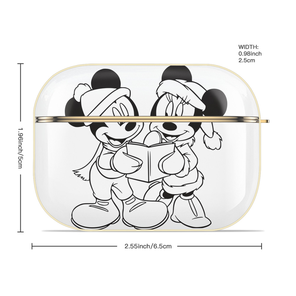ミッキーマウス Mickey Mouse 【AirPods Pro用】ハードシェル保護ケース｜耐衝撃・防指紋・カラビナ付き商品仕様