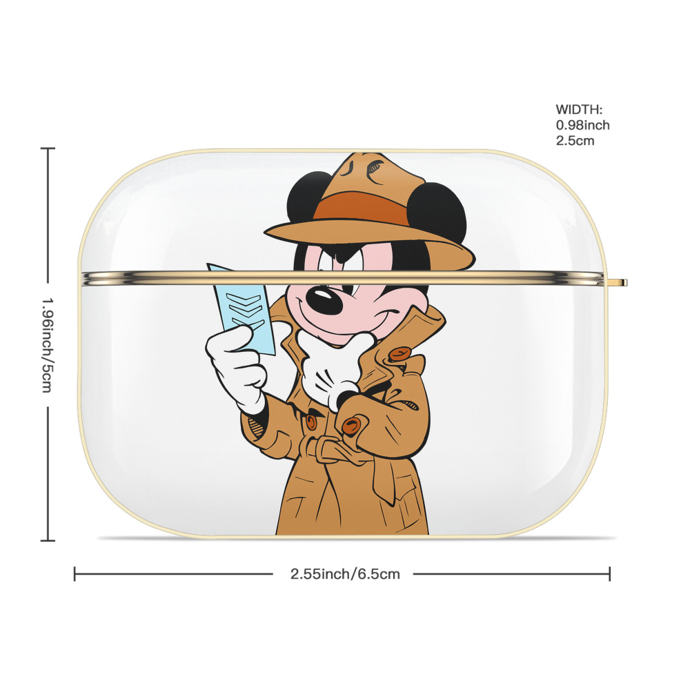 ミッキーマウス Mickey Mouse 【AirPods Pro用】ハードシェル保護ケース｜耐衝撃・防指紋・カラビナ付き商品仕様
