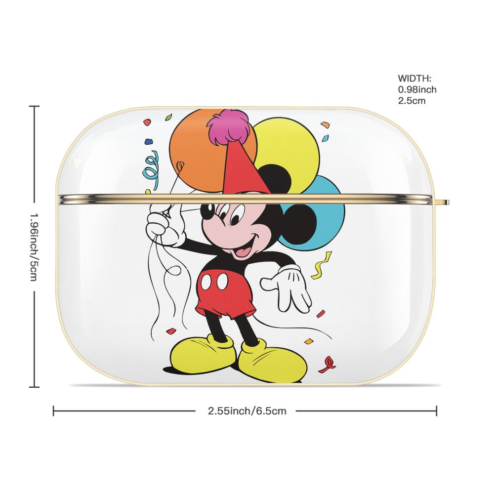 ミッキーマウス Mickey Mouse 【AirPods Pro用】ハードシェル保護ケース｜耐衝撃・防指紋・カラビナ付き商品仕様