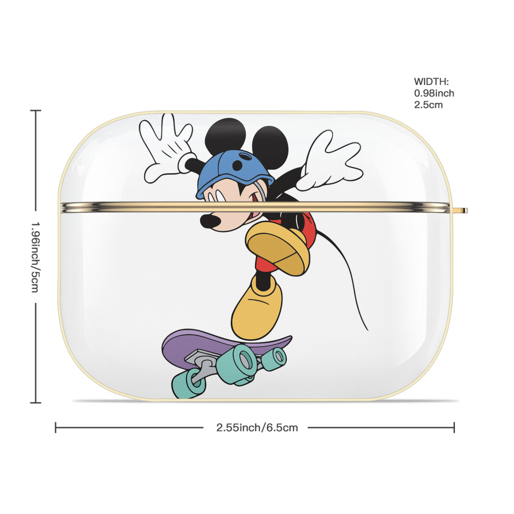 ミッキーマウス Mickey Mouse 【AirPods Pro用】ハードシェル保護ケース｜耐衝撃・防指紋・カラビナ付き商品仕様