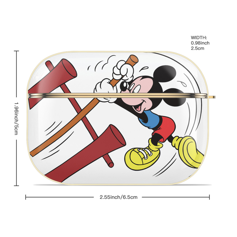 ミッキーマウス Mickey Mouse 【AirPods Pro用】ハードシェル保護ケース｜耐衝撃・防指紋・カラビナ付き商品仕様