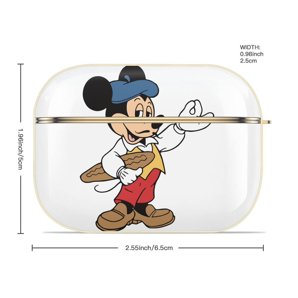 ミッキーマウス Mickey Mouse 【AirPods Pro用】ハードシェル保護ケース｜耐衝撃・防指紋・カラビナ付き商品仕様