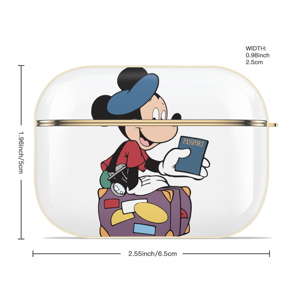 ミッキーマウス Mickey Mouse 【AirPods Pro用】ハードシェル保護ケース｜耐衝撃・防指紋・カラビナ付き商品仕様