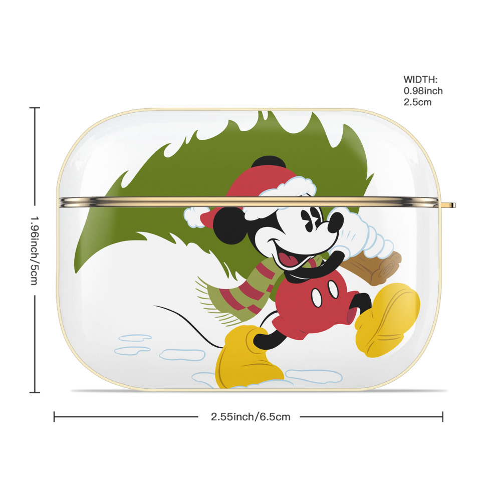 ミッキーマウス Mickey Mouse 【AirPods Pro用】ハードシェル保護ケース｜耐衝撃・防指紋・カラビナ付き商品仕様