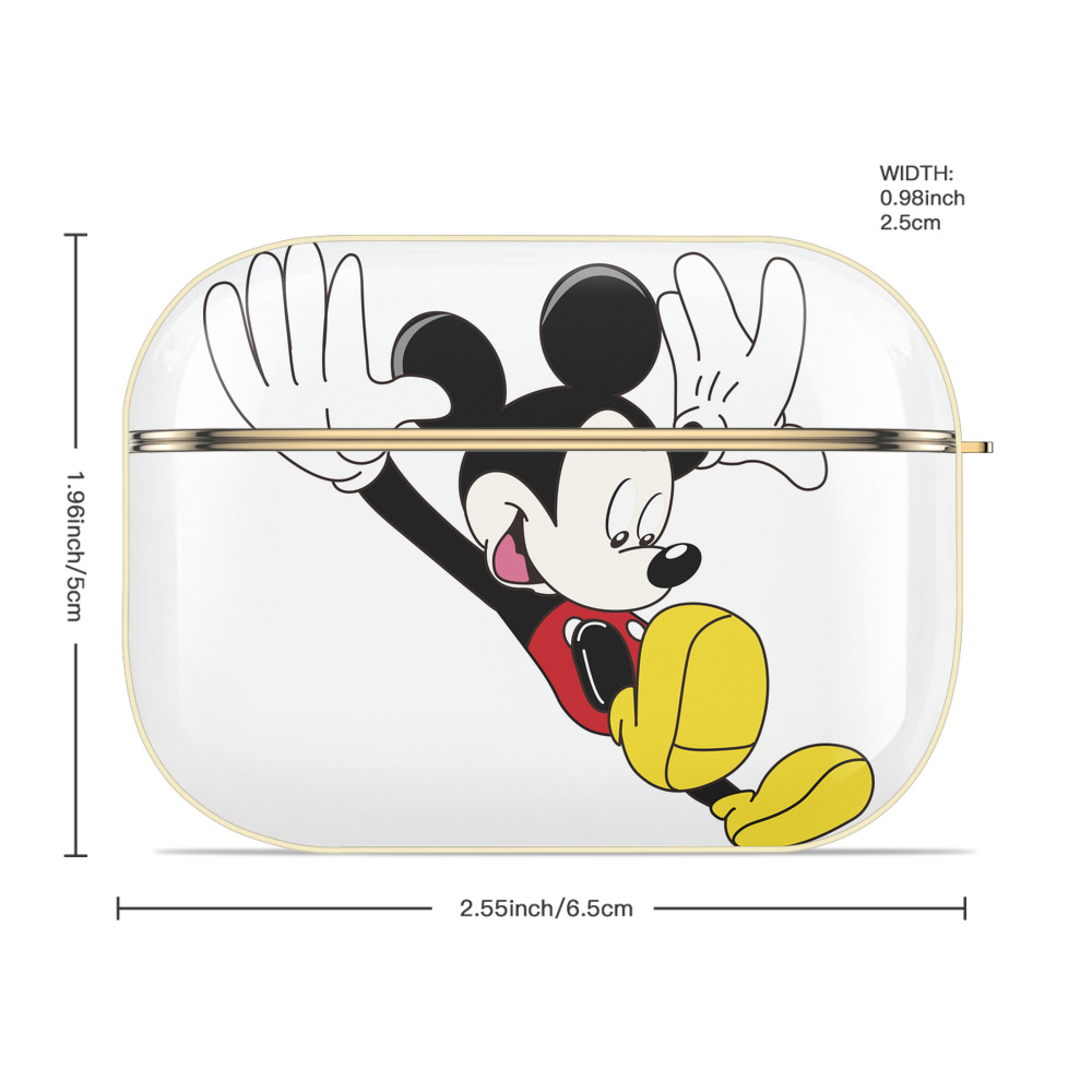 ミッキーマウス Mickey Mouse 【AirPods Pro用】ハードシェル保護ケース｜耐衝撃・防指紋・カラビナ付き商品仕様
