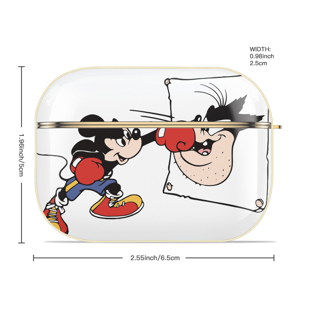 ミッキーマウス Mickey Mouse 【AirPods Pro用】ハードシェル保護ケース｜耐衝撃・防指紋・カラビナ付き商品仕様