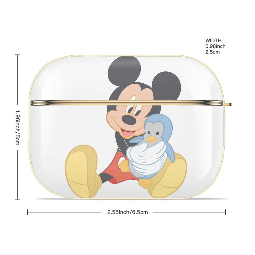 ミッキーマウス Mickey Mouse 【AirPods Pro用】ハードシェル保護ケース｜耐衝撃・防指紋・カラビナ付き商品仕様