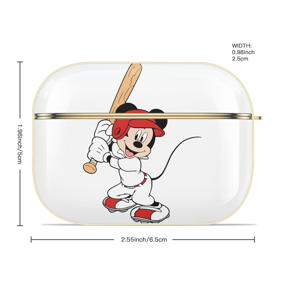 ミッキーマウス Mickey Mouse 【AirPods Pro用】ハードシェル保護ケース｜耐衝撃・防指紋・カラビナ付き商品仕様