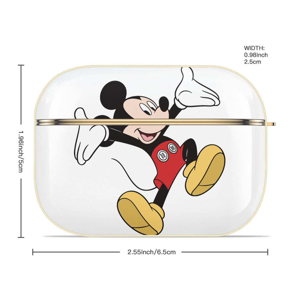 ミッキーマウス Mickey Mouse 【AirPods Pro用】ハードシェル保護ケース｜耐衝撃・防指紋・カラビナ付き商品仕様