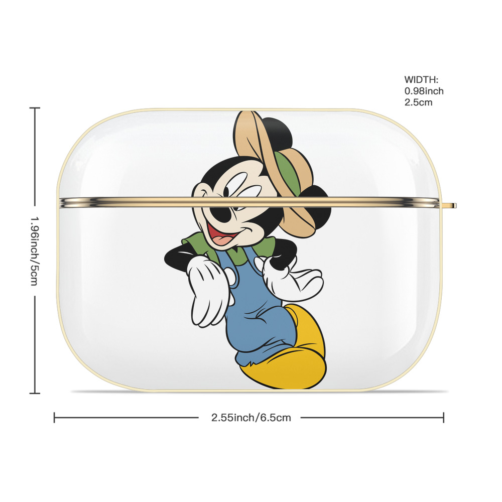 ミッキーマウス Mickey Mouse 【AirPods Pro用】ハードシェル保護ケース｜耐衝撃・防指紋・カラビナ付き商品仕様