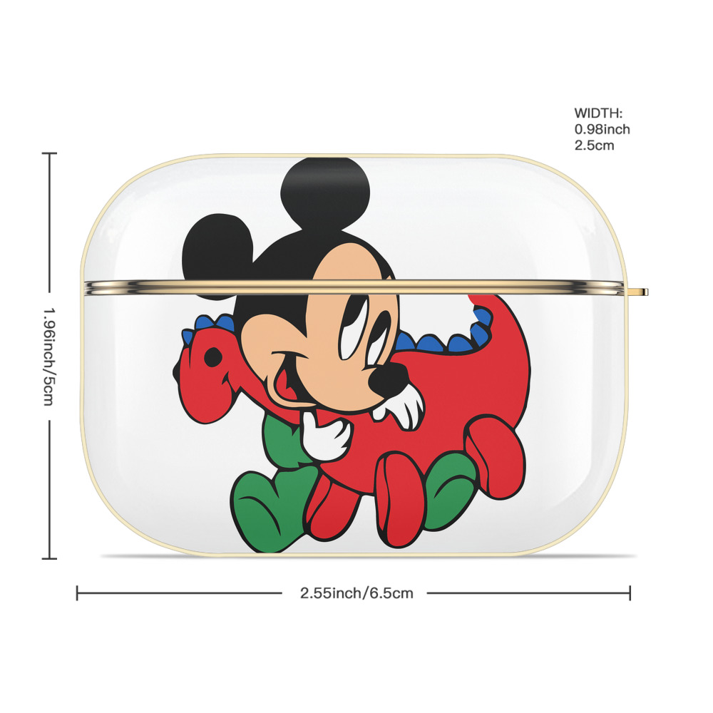 ミッキーマウス Mickey Mouse 【AirPods Pro用】ハードシェル保護ケース｜耐衝撃・防指紋・カラビナ付き商品仕様