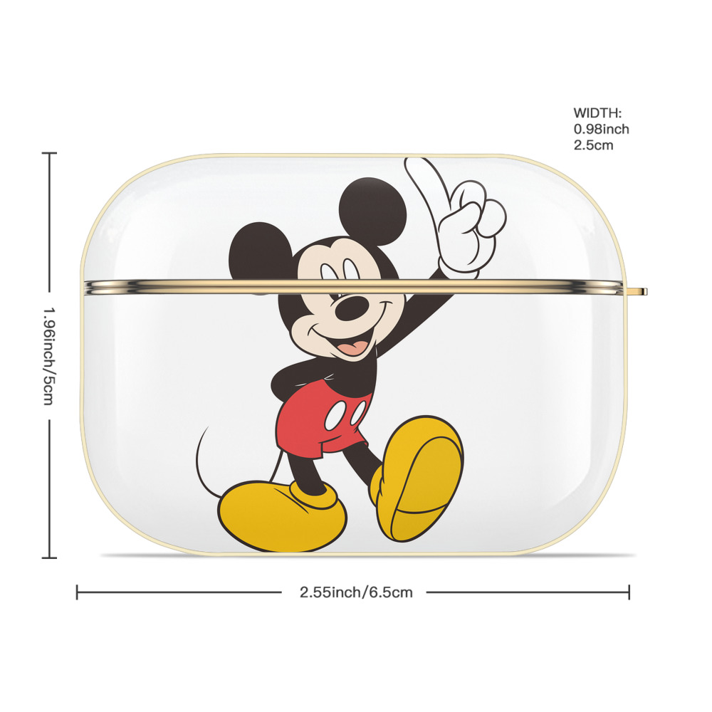 ミッキーマウス Mickey Mouse 【AirPods Pro用】ハードシェル保護ケース｜耐衝撃・防指紋・カラビナ付き商品仕様