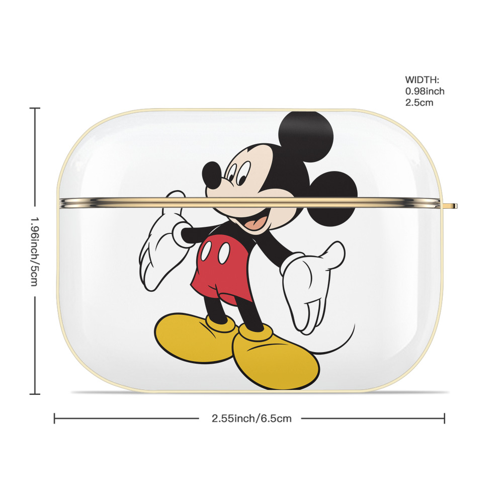 ミッキーマウス Mickey Mouse 【AirPods Pro用】ハードシェル保護ケース｜耐衝撃・防指紋・カラビナ付き商品仕様