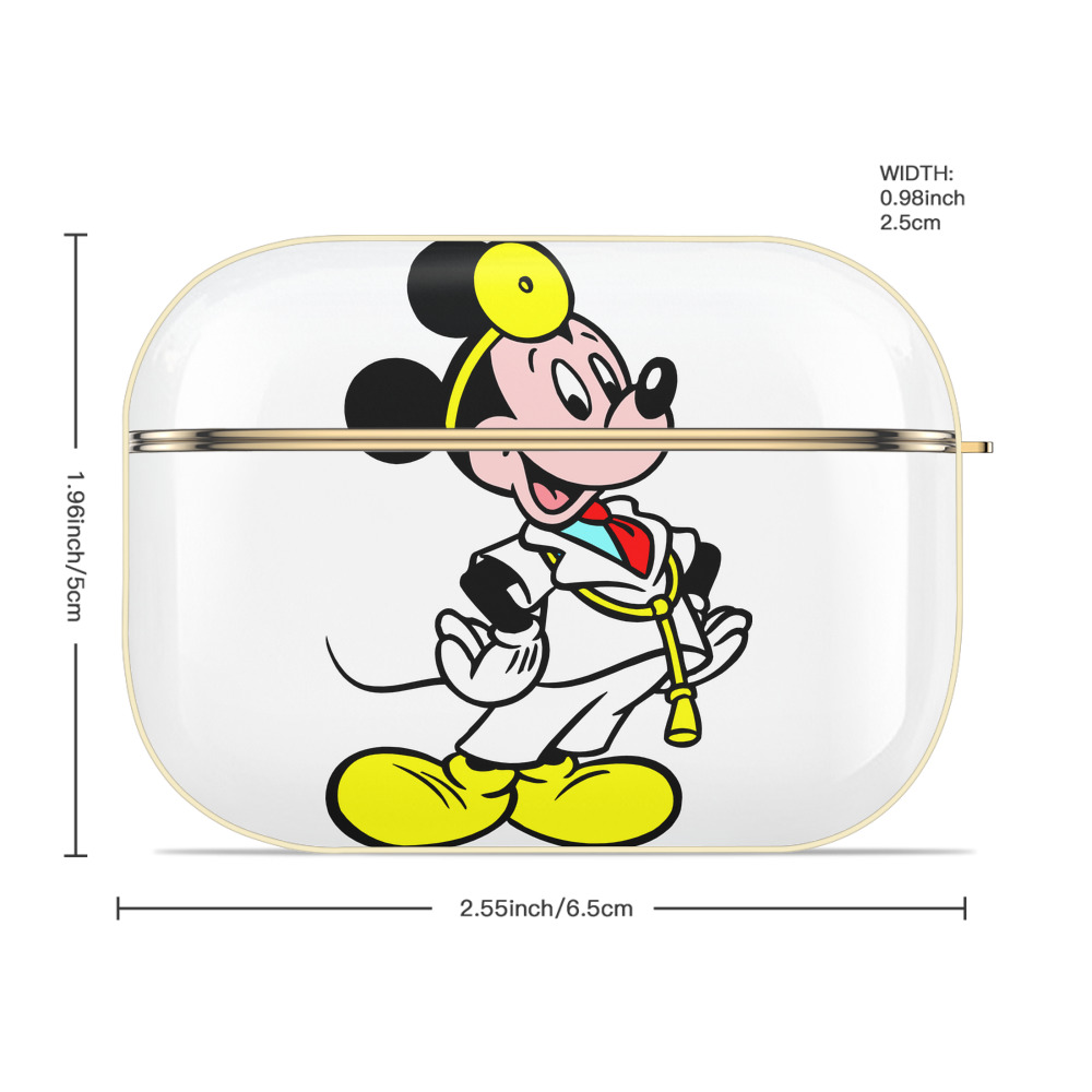 ミッキーマウス Mickey Mouse 【AirPods Pro用】ハードシェル保護ケース｜耐衝撃・防指紋・カラビナ付き商品仕様